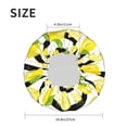 thumbnail image 3 of Lemon print stride Shower Cap, Reusable Bath Hair Hat for all Hair Lengths Hair Cover with Elastic Band Double Waterproof Layers Bathing Hat, 3 of 5