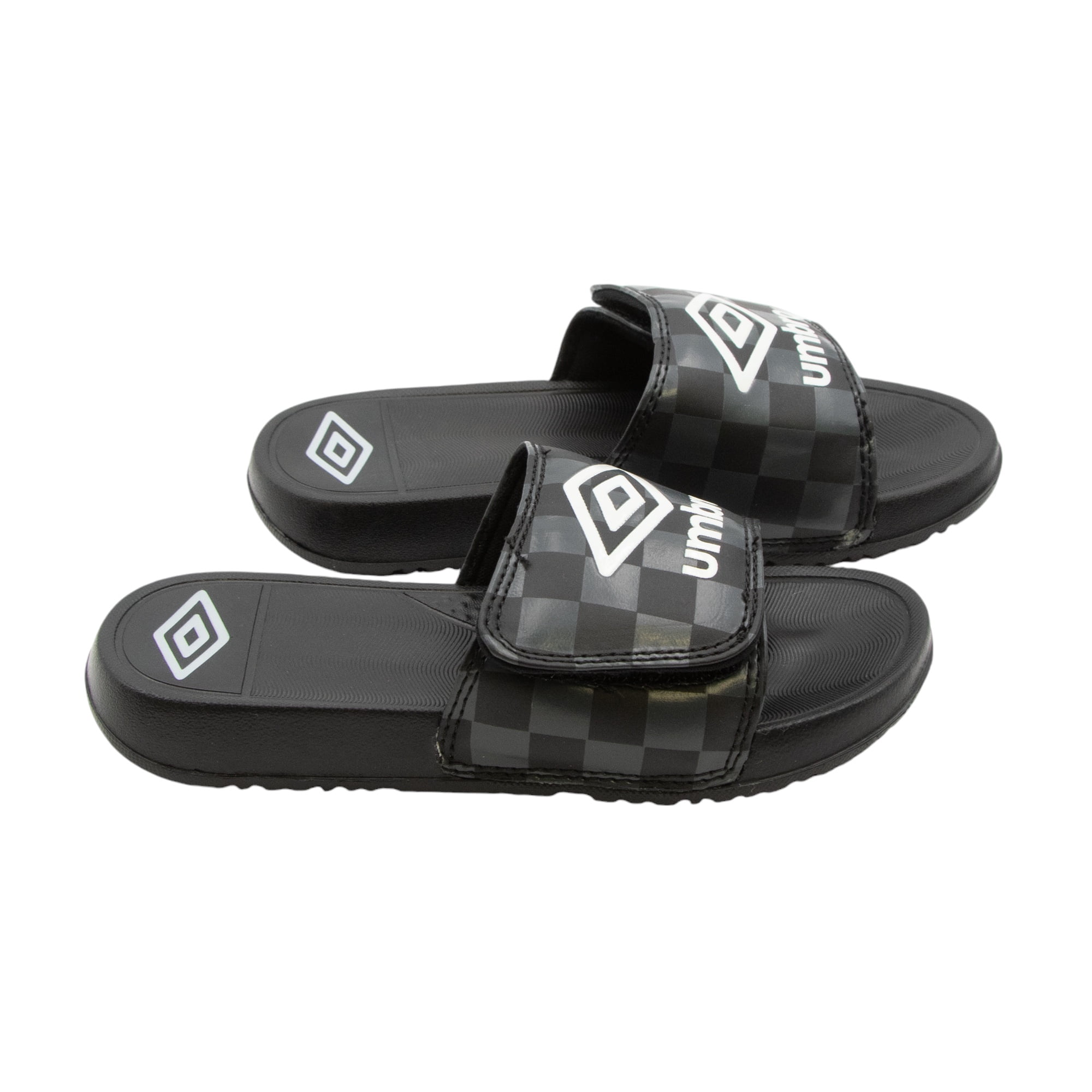 【UMBRO】 ★ Flip Flop ★ TOPI SLIDE Umbro Slide Slip-On Sandal Black/Silver US Little Kid Size
