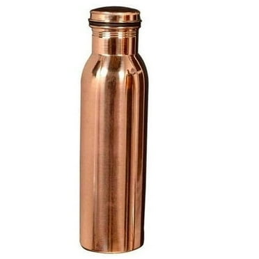 RATAN ENTERPRISES Pure Copper Plane Water Bottle with Lid 750ML