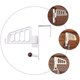 thumbnail image 2 of 1Pc Home Hanger Hook Durable Door Clothes Hook Hat Hanger Home Supply (White), 2 of 3
