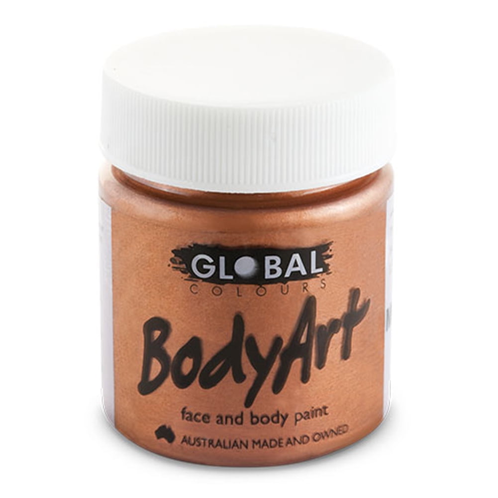 Global Body Art Liquid Face Paint Metallic Copper (45 ml/1.5 oz