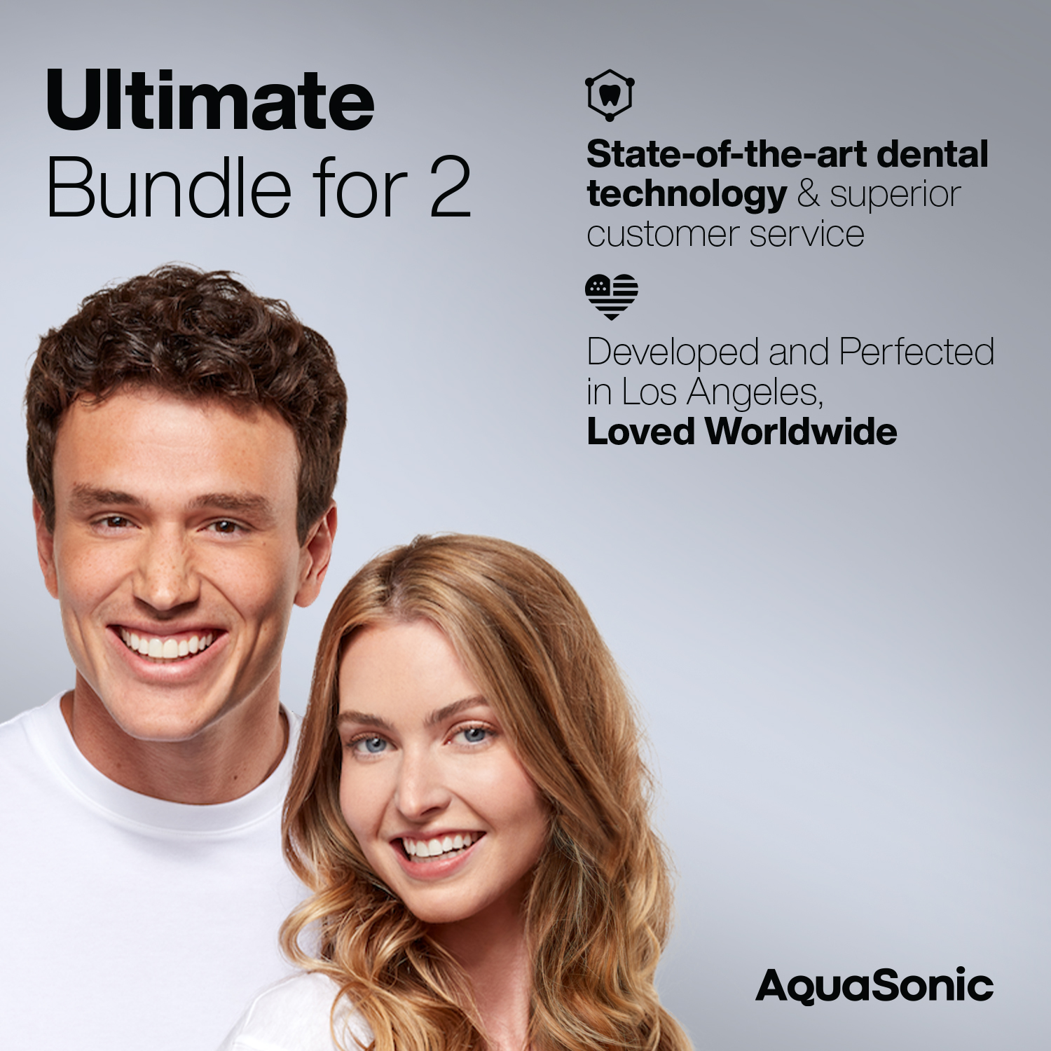 AquaSonic Duo Electric Toothbrush Set with Charging Dock photo 4