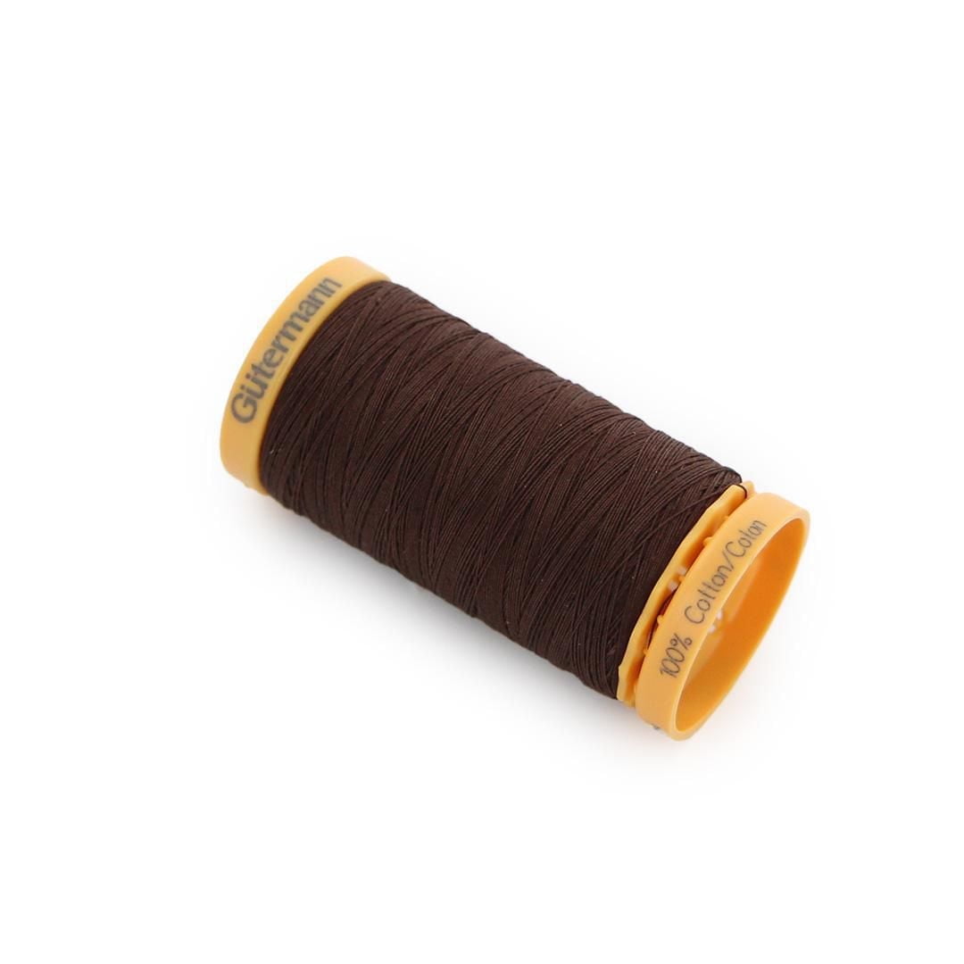 GÜTERMANN Cotton 50wt Thread, 250m, Black, Strong & Lustrous for Sewing, 250 m / 273 yds