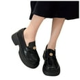 thumbnail image 2 of Mepaouo Platform Loafers for Women Slip on Penny Loafers Casual Business Work Shoes(Black,6.5), 2 of 9