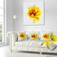 thumbnail image 3 of Designart Yellow Watercolor Sunflower - Floral Throw Pillow - 16x16, 3 of 5