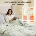 thumbnail image 4 of MARNUR Heated Blanket Full Size, 72"x84" Electric Blanket Full with Faux Fur & Sherpa, Heating Blanket with 6 Heat Levels, 10H Timer, LED Display, Machine Washable, Tie-Dye Green, 4 of 10