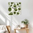 thumbnail image 3 of Sage Green Marble Wooden Wall Clock Silent Non Ticking, Gold White Geometric Hexagon Modern Square Wall Clocks Battery Operated, Decor Clock for Home Office, Living Room, Kitchen, 12 Inch, 3 of 9