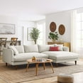 thumbnail image 3 of Modway Zoya Right-Facing Down Filled Overstuffed Sectional Sofa in Heathered Weave Ivory, 3 of 6