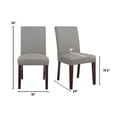 thumbnail image 5 of Serta Liam Parsons Upholstered Accent Dining Chair Set of 2, High-Back Design, Polyester Weave Fabric, Quality Foam Cushion, Armless Side Chair for Kitchen, Dining Room, LivingRoom, Ash Gray, 5 of 8