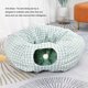 thumbnail image 5 of Methold Túnel de juguete para gatos, rodillo de suelo de persecución para interiores, entrenador en forma de donut, ejercitador de entretenimiento Perchas para gatos Azul claro Methold PT004177-02, 5 of 6