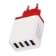 thumbnail image 4 of Cargador de viaje USB universal de 4 puertos Adaptador de enchufe de la UE Cargador de carga rápida para teléfono, 4 of 5