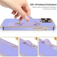thumbnail image 4 of iPhone 13 Pro Max Phone Case,iPhone 13 Pro Max Case, Slim Fit Soft TPU with Adjustable Wristband Kickstand Scratch Resistant Shockproof Protective Cover for iPhone 13 Pro Max, Lavender Purple, 4 of 18