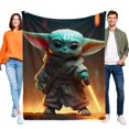 thumbnail image 1 of Bebé Yoda anti-pilling, suave, ligera, esponjosa y acogedora de lujo para hogar y cocina – Perfecta para niños y adultos,50X70cm, 1 of 6
