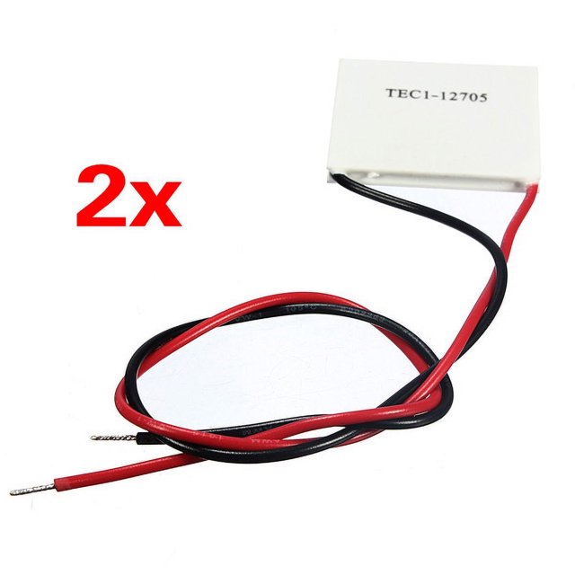 módulos de refrigeración termoeléctricos TEC1-12705 con placa de cerámica de 50 W y 77 W máx.