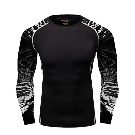 iiniim Men's Compression Long Sleeve Rash Guard Quick-Dry UPF 50+ Swim Shirt Athletic T-Shirts Top