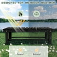 thumbnail image 5 of Outdoor Garden Bench, 2-Person Wood Patio Bench Weatherproof Outdoor Backless Bench, Anti-Corrosion and Anti-Rust Garden Benches for Garden Lawn Porch Park Backyard (Black,35.5''/90cm), 5 of 16