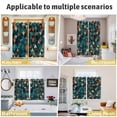 thumbnail image 6 of Teal Orange Abstract Art Kitchen Curtains 96 Inch Length, Geometric Modern Art Grommet Top Bedroom Living Room Curtains, Light Filtering Cafe Curtain Drapes 2 Panels Set 104''x96'', 6 of 9