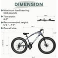 thumbnail image 2 of Marknig Fat Tire Mountain Bike with 26 inch Wheels, 21 Speed with High Carbon Steel Frame, Double Disc Brake and Front Suspension Anti-Slip Bikes, Purple, 2 of 6