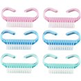 thumbnail image 1 of 6pcs Finger Nail Scrub Brush Women Nail Brush Pedicure Manicure brush nail brushes plastic cleaner brush cleaner manicure brushes for nails Hand Brush Cleaning detergent grip small, 1 of 5