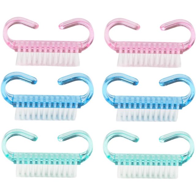 6pcs Finger Nail Scrub Brush Women Nail Brush Pedicure Manicure brush nail brushes plastic cleaner brush cleaner manicure brushes for nails Hand Brush Cleaning detergent grip small