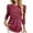A-Red169, variant on Womens Blouses Casual Everyday Wear Tops Round Neck Puff Shoulder 3/4 Sleeve Spring Autumn Ribbed Knit Blouse Tops