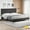 Light Gray, variant on Upholstered Platform Bed Frame with Adjustable Headboard, Diamond Pattern, Strong Wood Slats, Noise-Free, No Box Spring Needed, Easy Assembly, Twin, Beige