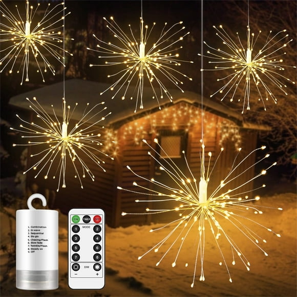Water Proof Light 120 LED Hanging Starburst Bouquet Shape Lights Ornament Great Outdoor Lights