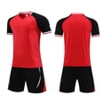 thumbnail image 3 of Ensemble de Soccer pour Garçons Ados à Séchage Rapide, Ensemble de Soccer 2 Pcs, Maillot et Shorts, Ensembles Athlétiques Rouges, Ensembles Courts, Taille 13-14 Ans pour Garçons Filles, 3 of 4