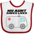 thumbnail image 3 of Inktastic My Aunt Saves Lives- Ambulance Boys or Girls Baby Bib, 3 of 4