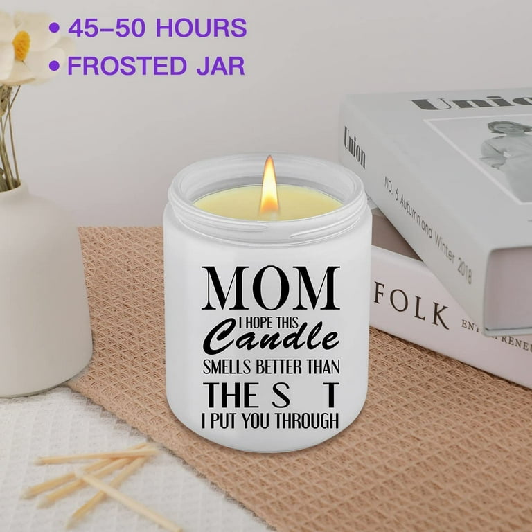 Gifts for Mom from Daughters Son, Funny Birthday Gifts for Mom from  Daughter, Unique Mom Gifts, Mothers Day Thanksgiving Christmas Gifts  Presents for Mom, 7oz Lavender Scented Candles 