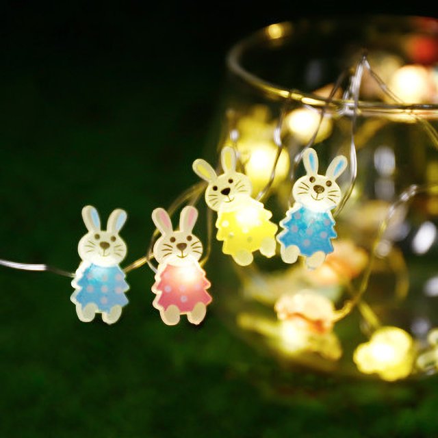 Easter Lights, Easter Bunny Decorative Light String, With Remote Control 3 Meter