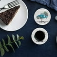 thumbnail image 6 of ZHANZZK Summer Blue Truck and Cactus Wooden Grain Set of 4 Round Coaster for Drinks, Absorbent Ceramic Stone Coasters Cup Mat with Cork Base for Home Kitchen Room Coffee Table Bar Decor, 6 of 6