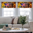 thumbnail image 4 of LALILO Kitchen Curtain Valance Holiday Halloween Usa Autumn Rod Pocket Window Curtain 52"x 18" Set of 2, 4 of 5