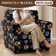 thumbnail image 4 of FUIALDOLG 2 Piece Stretch Stylish Furniture Chair Covers for Living Room Armchair Slipcovers with Elastic Bottom for Pet and Kid, Tie Dye Paw Print Spandex Sofa Cover, 4 of 8