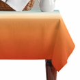 thumbnail image 4 of Teal Burnt Orange Ombre Table Cloth Waterproof Tablecloths, Contemporary Gradient Abstract Art Tablecloth Dining Table Cover for Kitchen Party Tabletop Outdoor, Rectangle Tablecloth 60x102 Inch, 4 of 9