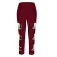 thumbnail image 4 of Bzhegqhd Halloween Printed Pants for Women Glow in Dark Skeleton Leggings High Waisted Party Costume Pants Stretch Joggers Casual Festive Night Out Bottoms Pumpkin Bat Design, 4 of 4