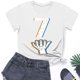 thumbnail image 4 of Blusas y camisas de manga corta con cuello redondo para niños pequeños, niños y niñas, camisetas estampadas de moda, lindas camisetas de manga corta con cuello redondo y estampado, blusa para niña, 4 of 7