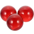 thumbnail image 3 of Boules de Verre Rouges Art Artisanat Décoration Maison 3Ensemble 1.2 Po, 3 of 8
