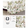thumbnail image 3 of Spring Floral Wrap Around Bed Skirts for California King Bed 16" Drop,Bed Skirt with Adjustable Elastic Belt Dust Ruffle Bed Valance for Bedroom Green Botanical Flowers Watercolor Bed Frame Cover, 3 of 7