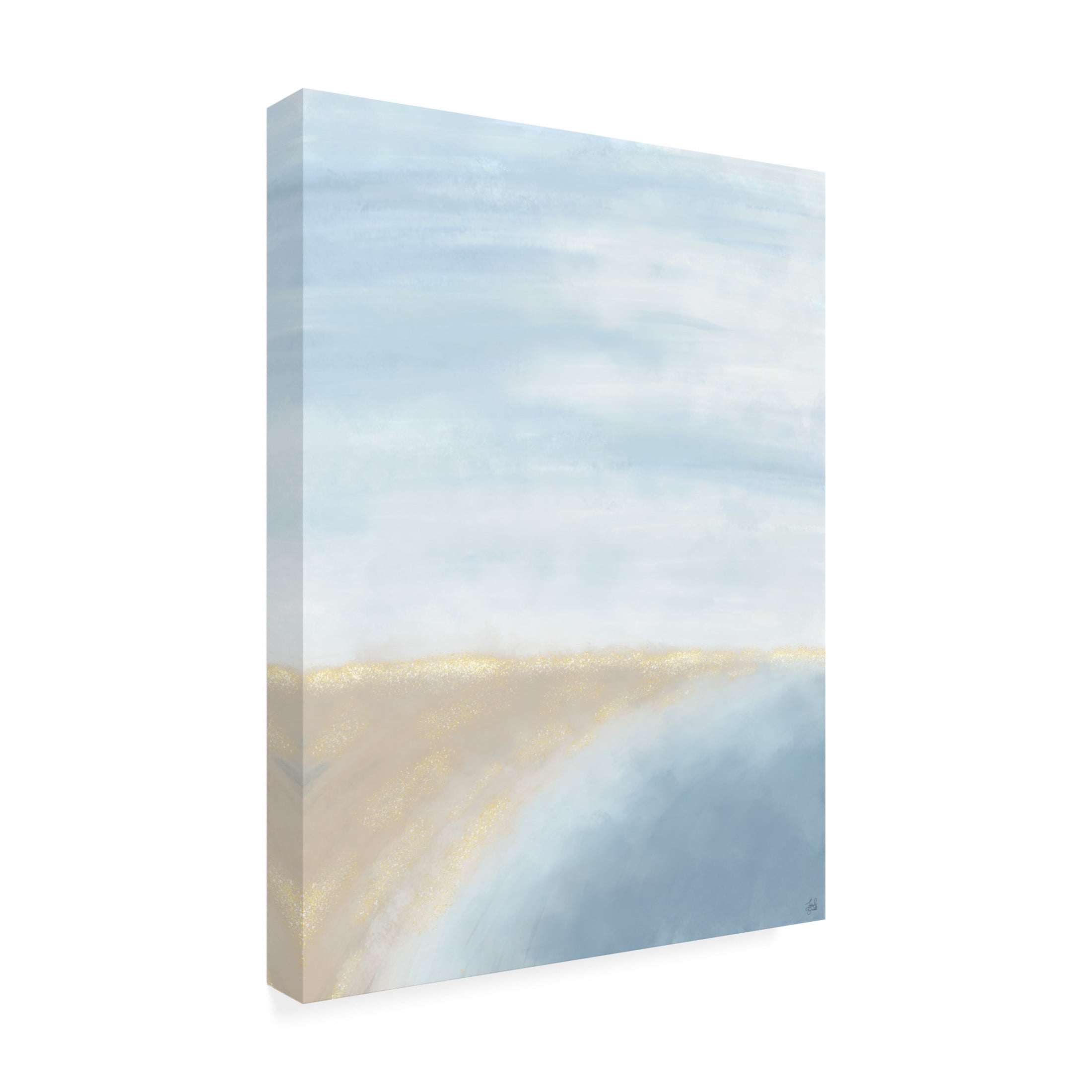 Canvas Wall Art - Line and Brush 'Beach Cove View' Wall Art for Living Room, Bedroom, or Office Décor by Trademark Fine Art - 24 x 32 Inches