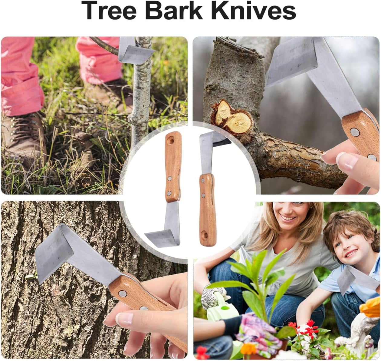 CATPAN 2pcs Bark Spud Debarking Tool Log Peeler Bark Removal Tool Crack Weeder for Patio Lawn Yard Woodworking Hand Tool