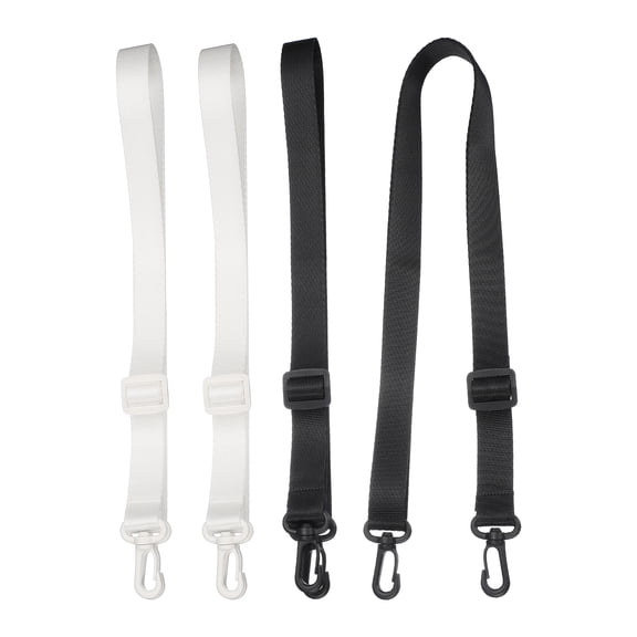 Water Bottle Holder Lanyard, Polyester Water Bottles Sling Strap Adjustable Water Bottles Holder Shoulder for Outdoor Camping Walking, Black/2 PCS White/2 PCS
