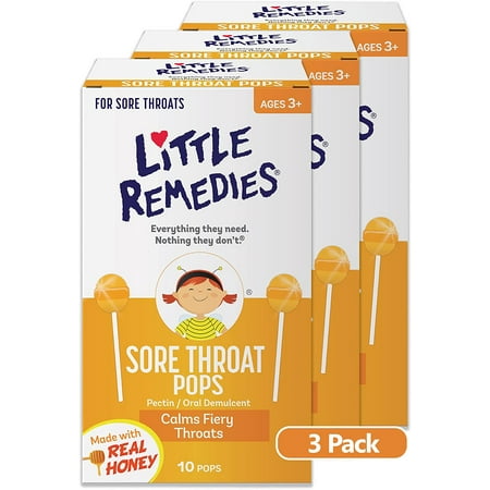 Little Remedies Little Colds, Honey Pops, 10 CT (Pack - 3)