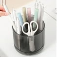 thumbnail image 4 of Foqnuq 360° Rotating Pen Organizer - Cute Desk Supplies, 8 Slot Pencil Holder, Stylish Office Storage, Makeup Brush Organizer, Non-Slip Base, White/Black, 4 of 6