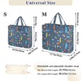 thumbnail image 2 of FORMRS Womens Corduroy Tote Bag Crossbody Shoulder Purse Handbag with Detachable Strap, Blue Beach Pattern, 2 of 7