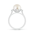 thumbnail image 2 of Angara South Sea Cultured Pearl Ring with Diamond Accents in 14K White Gold for Women | June Birthstone Jewelry for Her, 2 of 8