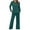 Green, variant on Aoujea Save up to 50% Womens Sweatsuits Plus Size Fashion Solid Color Round Neck Long Sleeve Side Split Pants Set Gift for Women