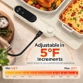 thumbnail image 4 of FEPPO Warming Mat for Food, (XXL 35”x16”) Electric Warming Tray with 19 Levels Adjustable Temperature and 6 Hours Timer, 500W Fast Heating, Rollable Large Food Warming Mat for Parties (White), 4 of 8