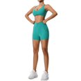 thumbnail image 1 of Conjunto de yoga ajustado de secado rápido for mujer, traje deportivo for correr con bolsillo, transpirable, de dos piezas, estilo nude, 1 of 5