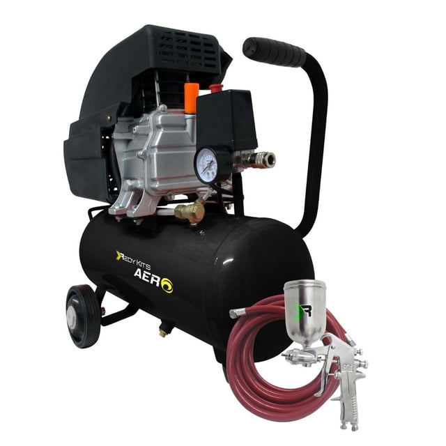 Kit de Compresor de Aire Lubricado de 2 H.P de 18 Litros con Pistola y Manguera 37008-PROMO Ready Ki Goni 37008